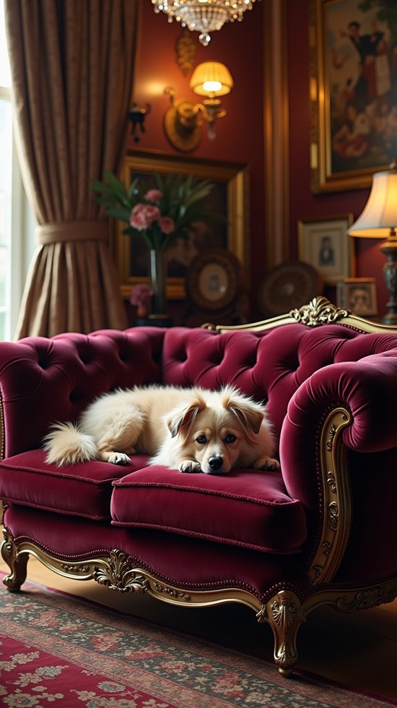 stylish plush luxurious dog sofa