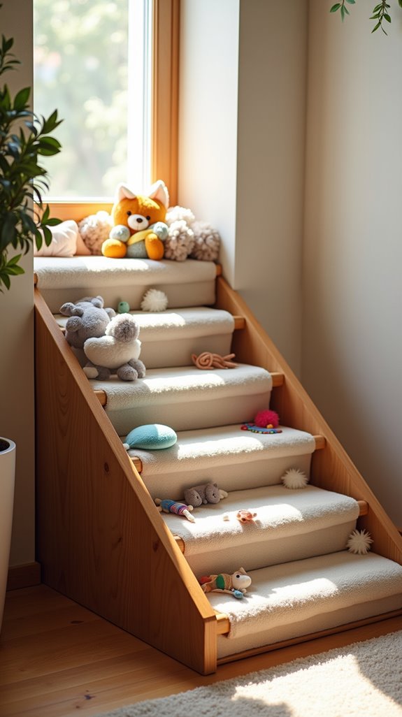 stylish stairs with storage