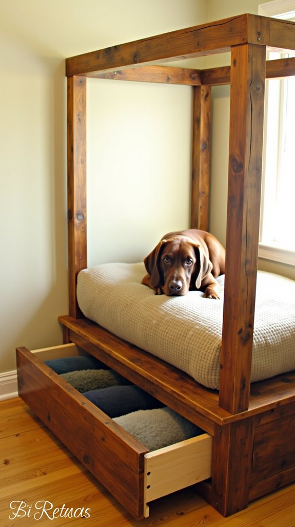 stylish storage dog bed