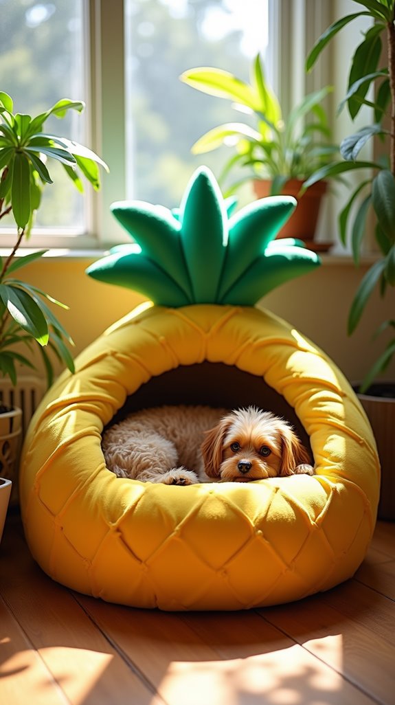 tropical dog bed delight
