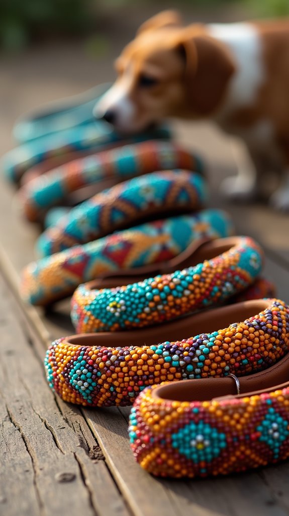 vibrant boho dog collars