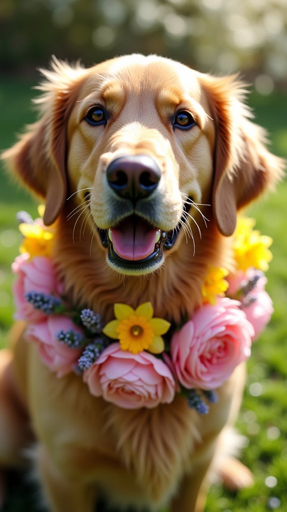 vibrant floral collars for dogs