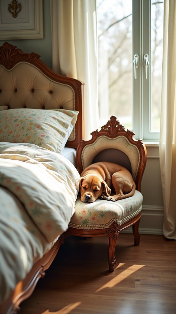 vintage beds with dog cubbies