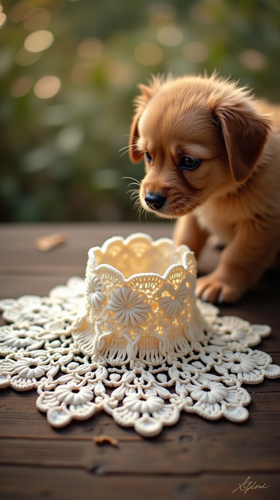 vintage lace dog collar