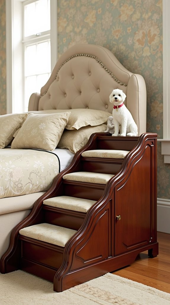 vintage style pet stairs elegance